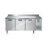 Tavolo refrigerato piano con alzatina tre porte