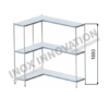 Scaffale angolo sinistro 1 + 1 moduli 3 ripiani – H 1850