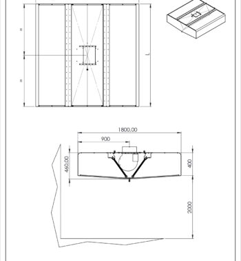 Scheda tecnica cappa cubica centrale profondità 1800 con motore