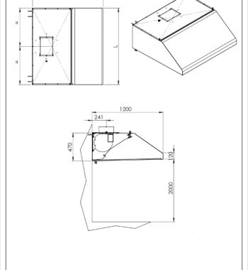 Scheda tecnica cappa vapor profondità 1200 con motore