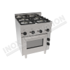 Cucina 4 fuochi con forno gas 700×600 linea 600