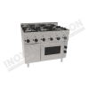 Cucina 6 fuochi con forno ventilato elettrico 1050×600 linea 600