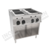 Cucina elettrica 4 piastre quadrate 800×900 linea 900 Prestige