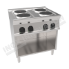 Cucina elettrica 4 piastre rotonde 700×700 linea 700 Compact