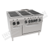 Cucina elettrica 6 piastre quadrate con forno elettrico 1200×700 linea 700 Prestige