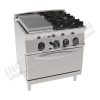 Cucina a gas 2 fuochi con piastra riscaldante e forno a gas 800×700 linea 700 Prestige
