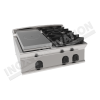 Cucina a gas 2 fuochi con piastra riscaldante da banco 700×700 linea 700 Compact