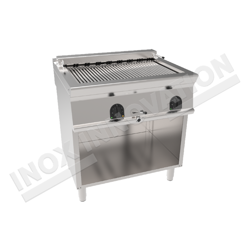 Griglia gas a pietra lavica 600x600 linea 600 - INOXINNOVATION